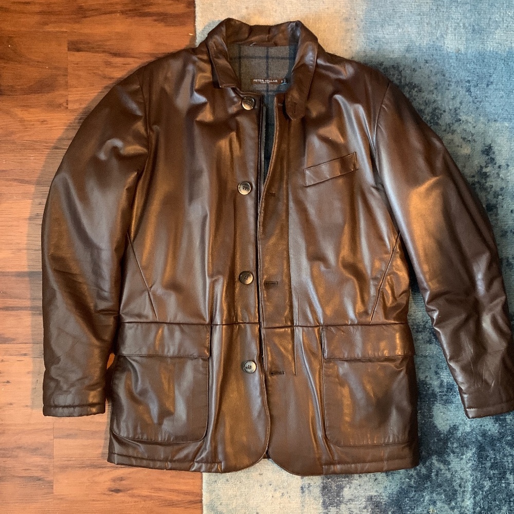 Peter Milar Brown Leather Jacket